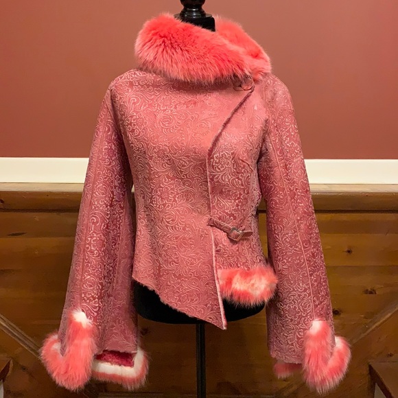 - Leather and Fur Jacket- - Picture 1 of 11